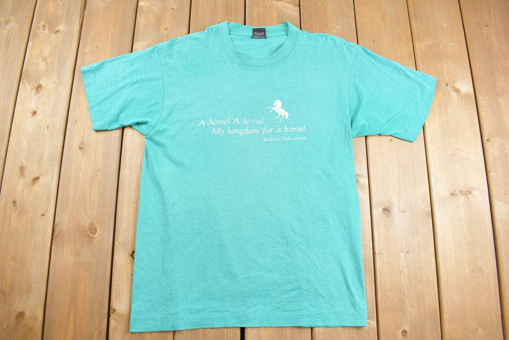 Vintage 1980s My Kingdom For A Horse Shakespeare Graphic T-Shirt