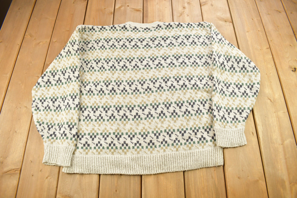 Vintage 1990s Cape Isle Knitters Knitted Crewneck Sweater