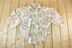 Vintage 1990s C'est Ca Unique Jungle Button Up Shirt