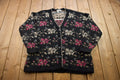 Vintage 1990s Basic Editions Floral Cardigan Sweater