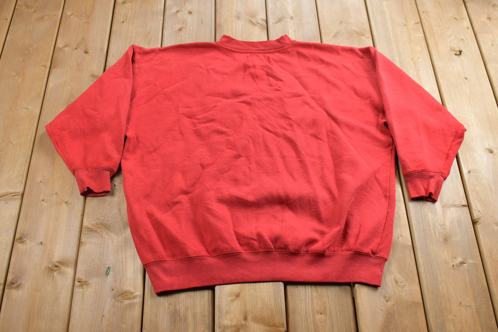 Vintage 1990s Express Plaid Graphic Crewneck Sweatshirt