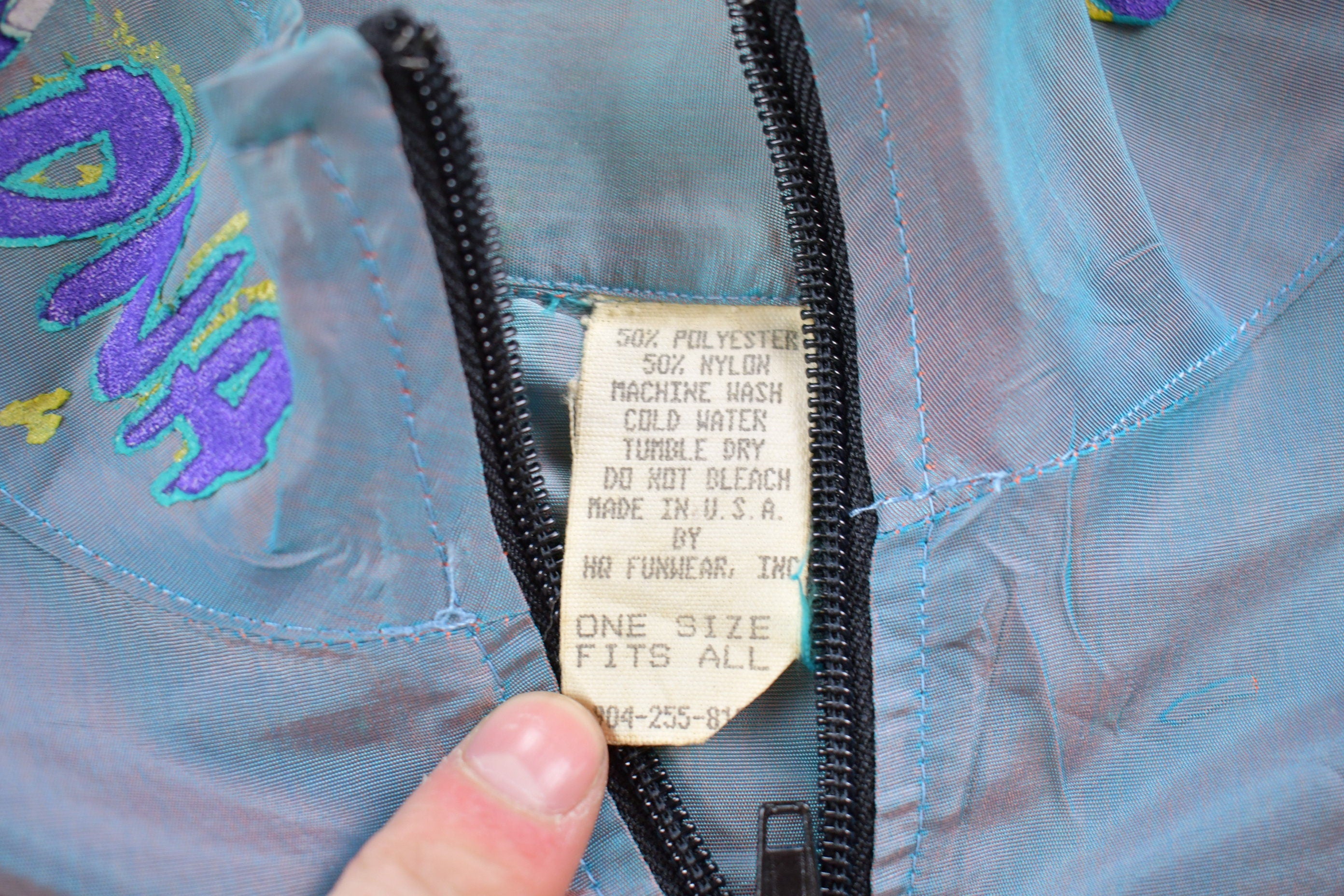 Vintage 1990s Daytona Beach Quarter Zip Windbreaker Jacket