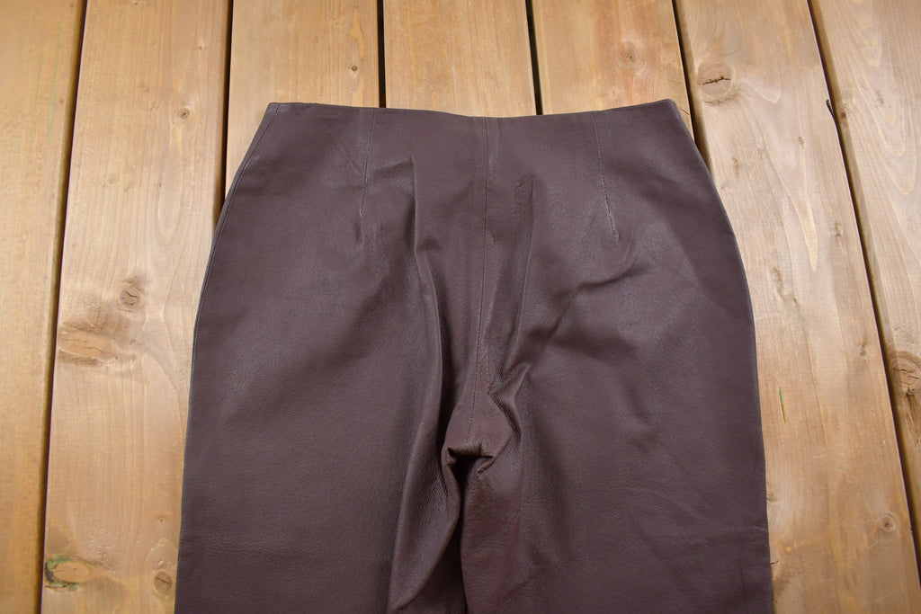 Vintage 1990's Women's Low Rise Leather Pants 28 x 31