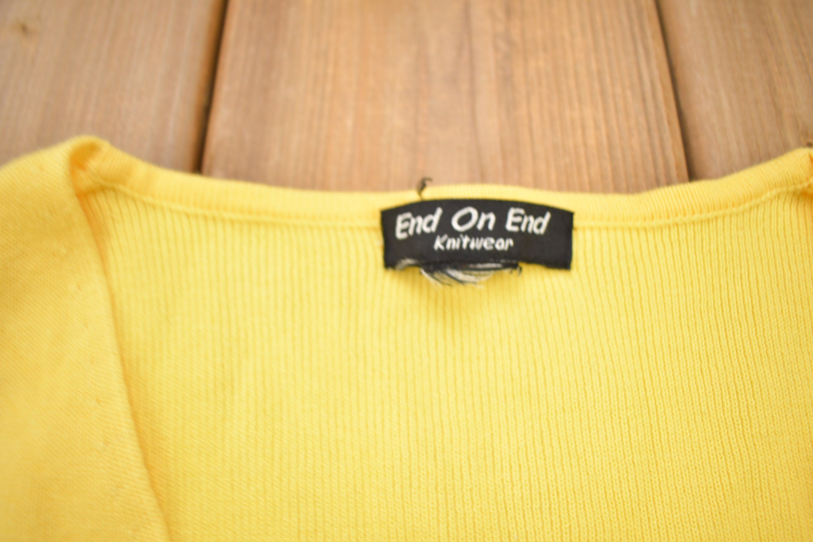 Vintage 1990s End On End Knitwear Knitted Cardigan Sweater