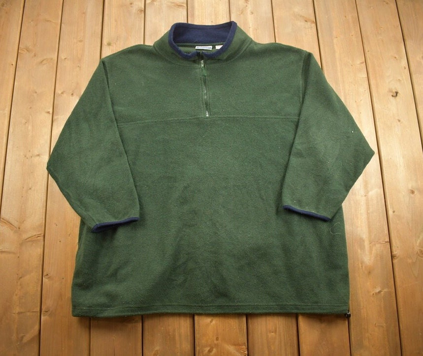 Vintage 1990s North Crest Quarter Zip Fleece Sweater