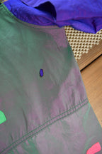 Vintage 1980s Surf Style Interplanetary Body Gear Quarter Zip Windbreaker Jacket Made In USA