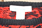Vintage Red Roses Knitted Sweater