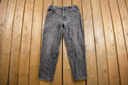 Vintage 1980s LEE Black Jeans Size 32 x 29.5