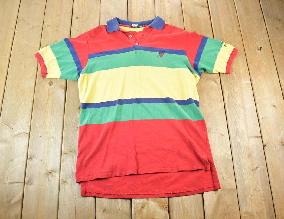 Vintage 1990s Polo By Ralph Lauren Quarter Button Short Sleeve Button Up Shirt Made In USA