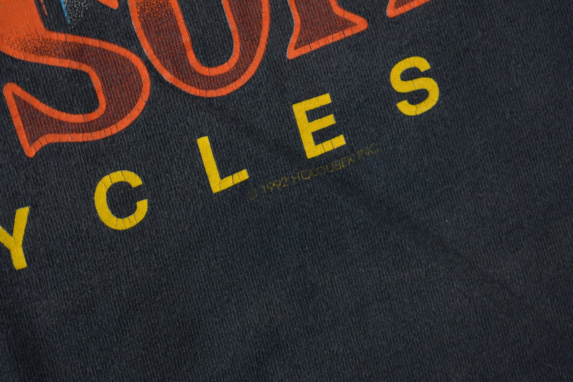 Vintage 1992 Jordan's Harley Davidson Burlington NC Single Stitch Graphic T-Shirt Made In USA