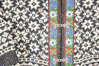 Vintage 1980s Northern Isles Metal Clasp Abstract Knit Cardigan Sweater Women's S