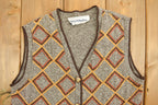 Vintage 1980s Norton McNaughton Knit Cardigan Sweater Vest