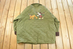 Vintage 1990s Disney Embroidered Quilt Chore Jacket