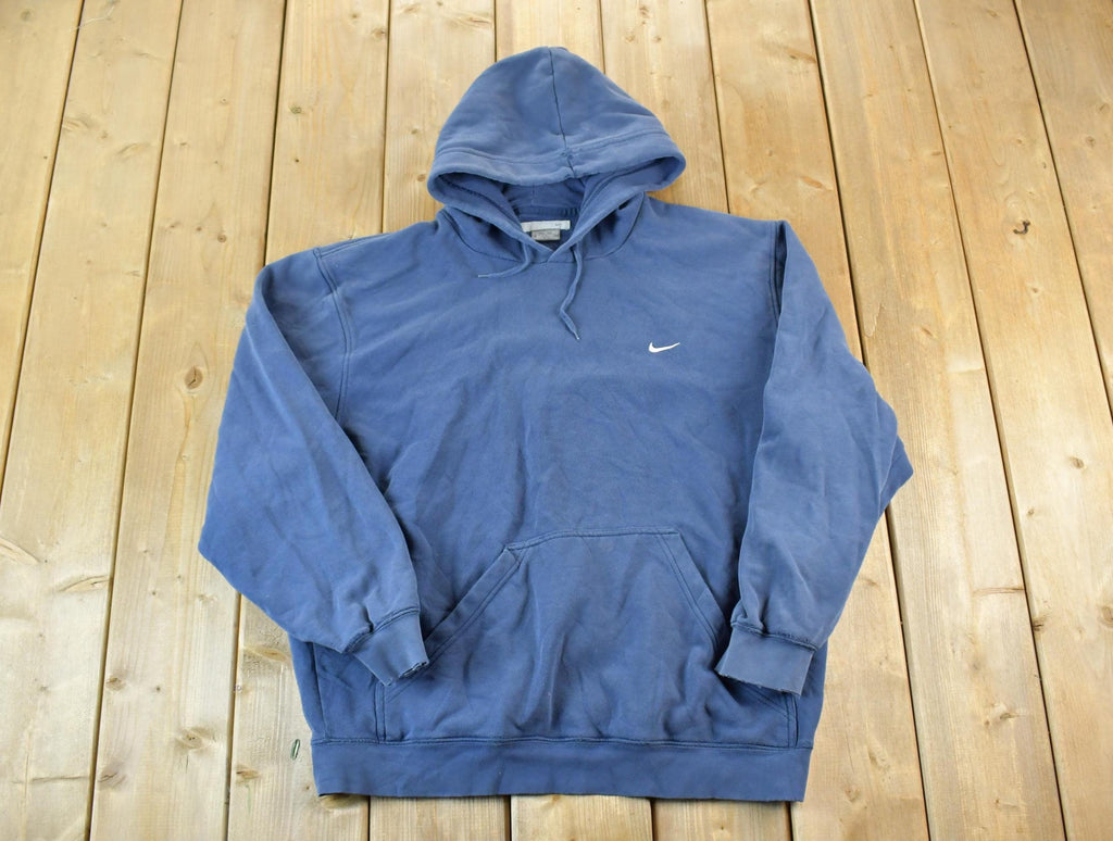 Vintage 1990s Nike Embroidered Mini Swoosh Hoodie Sweatshirt Mens XL