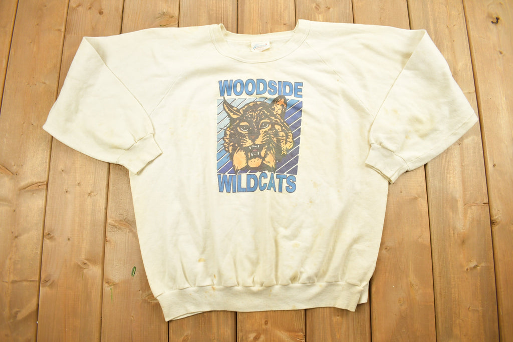Vintage 1990s Woodside Wildcats Football Collegiate Crewneck