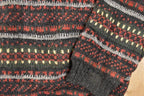 Vintage 1990s New Era Abstract Striped Knit Crewneck Sweater Men's L