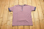 Vintage 1990s North Crest Striped T Shirt