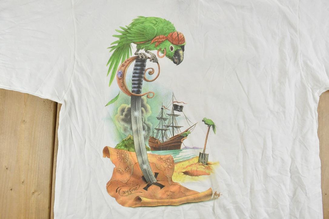 Vintage 1991 Parrots Of The Caribbean Souvenir T-Shirt