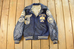 Vintage 1970s Lions Tail Collegiate Wool Leather Varsity Jacket Men's XS