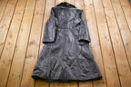 Vintage 1970s Genuine Leather Fur Collar Penny Lane Coat