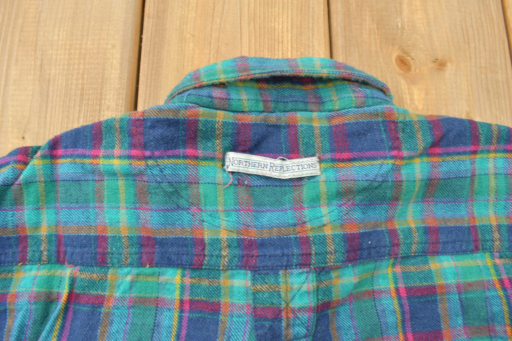 Vintage 1990s Northern Reflections Plaid Flannel Button Up Shirt