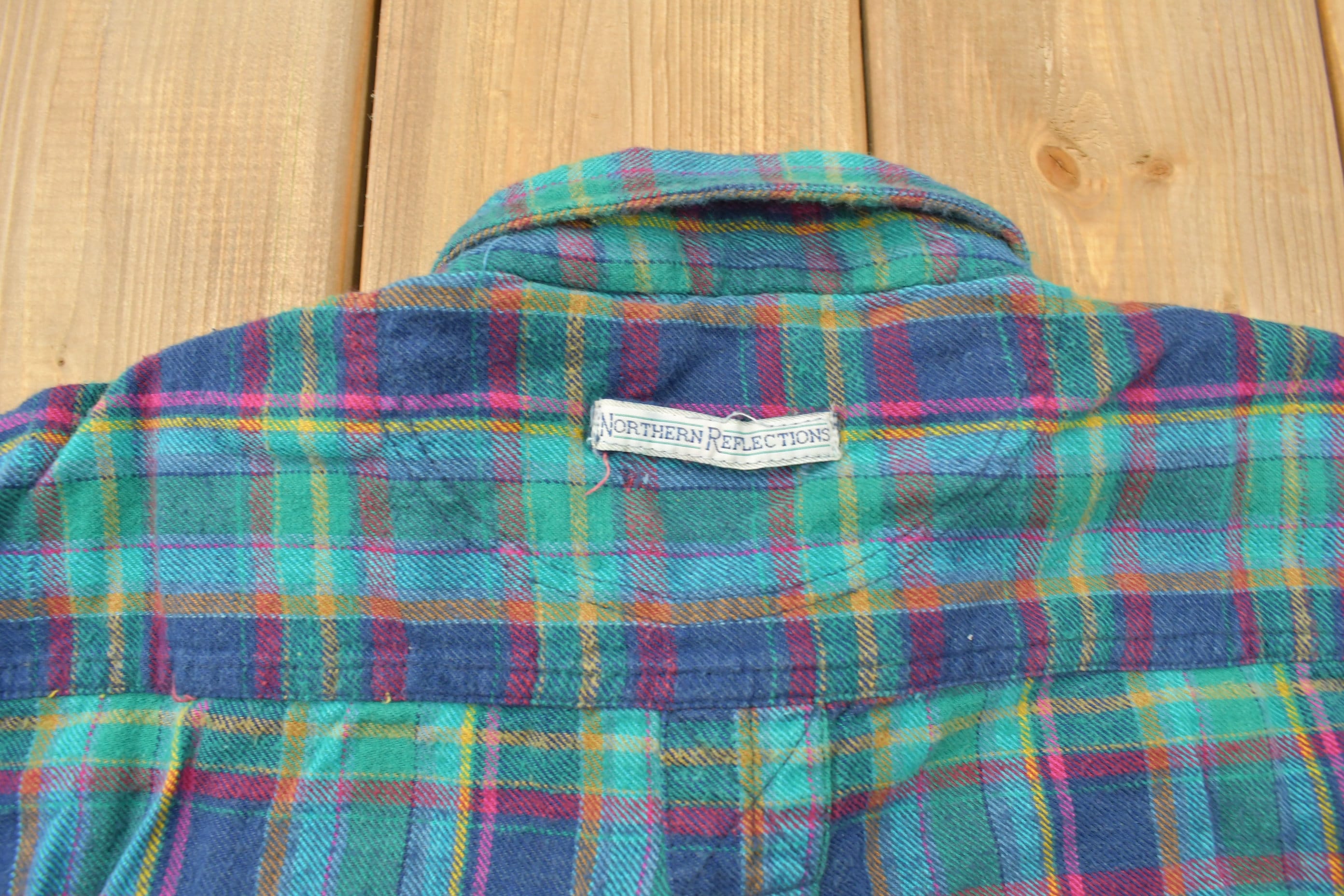 Vintage 1990s Northern Reflections Plaid Flannel Button Up Shirt