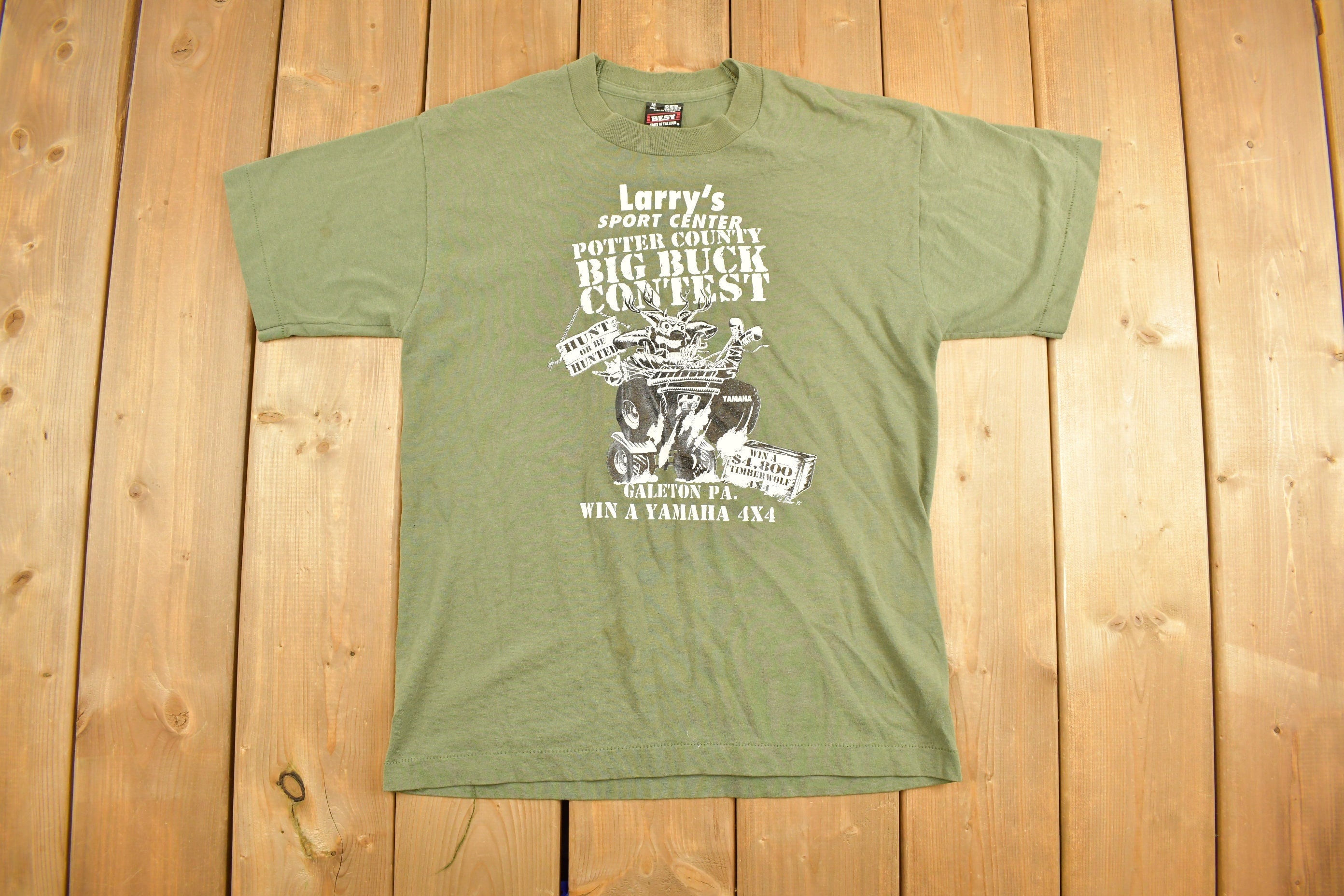 Vintage 1990s Buck Hunting Galeton PA Graphic T-Shirt Streetwear