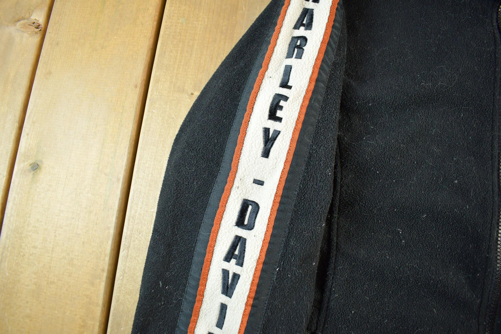 Vintage 2000s Harley Davidson Embroidered Full Zip Fleece Sweater Women's Medium