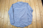 Vintage 1990s Blue Plaid Button Up Shirt