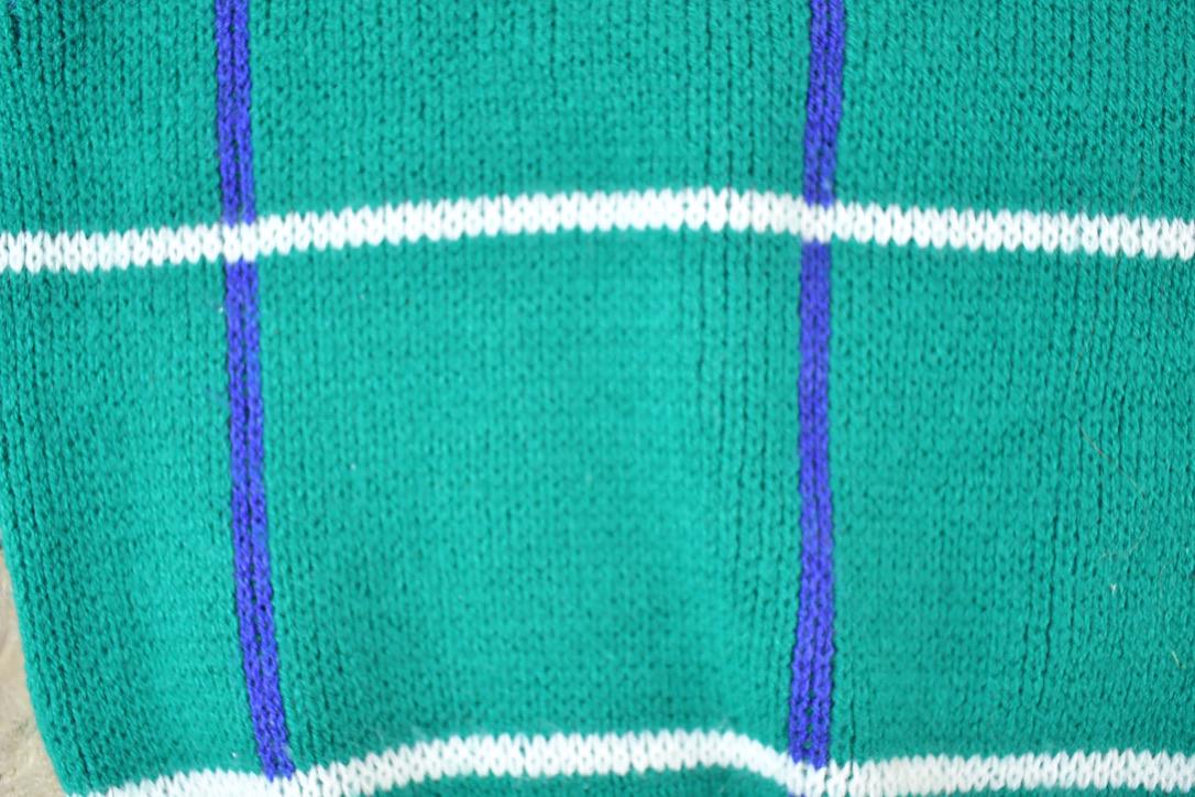 Vintage 1990s Russ Knit Abstract Pattern Crewneck Sweater Vest