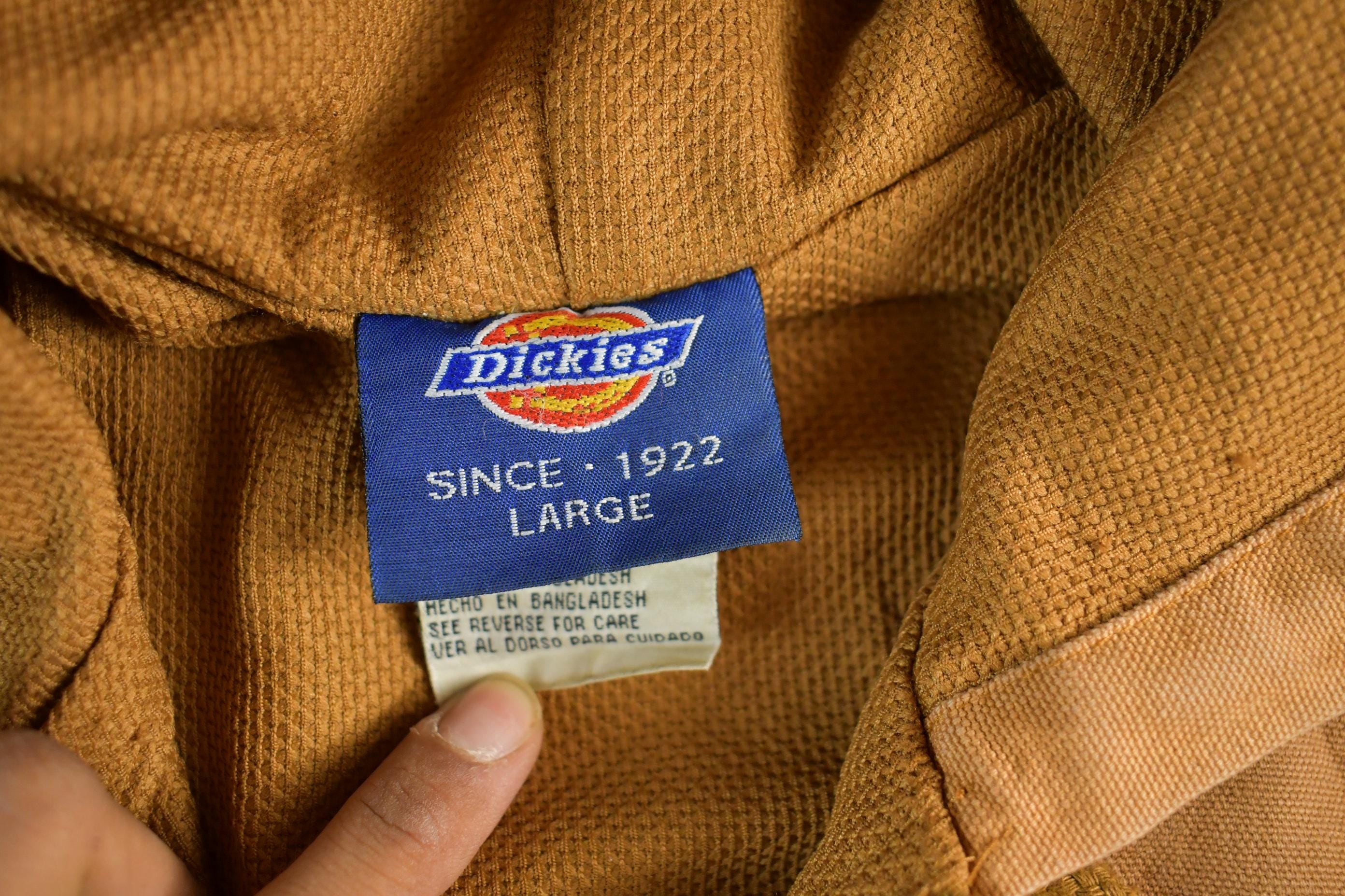 Vintage 1990s Dickies Hooded Work Jacket Youth Large  90s Outdoors Jacket  Workman Jacket  Workwear Streetwear