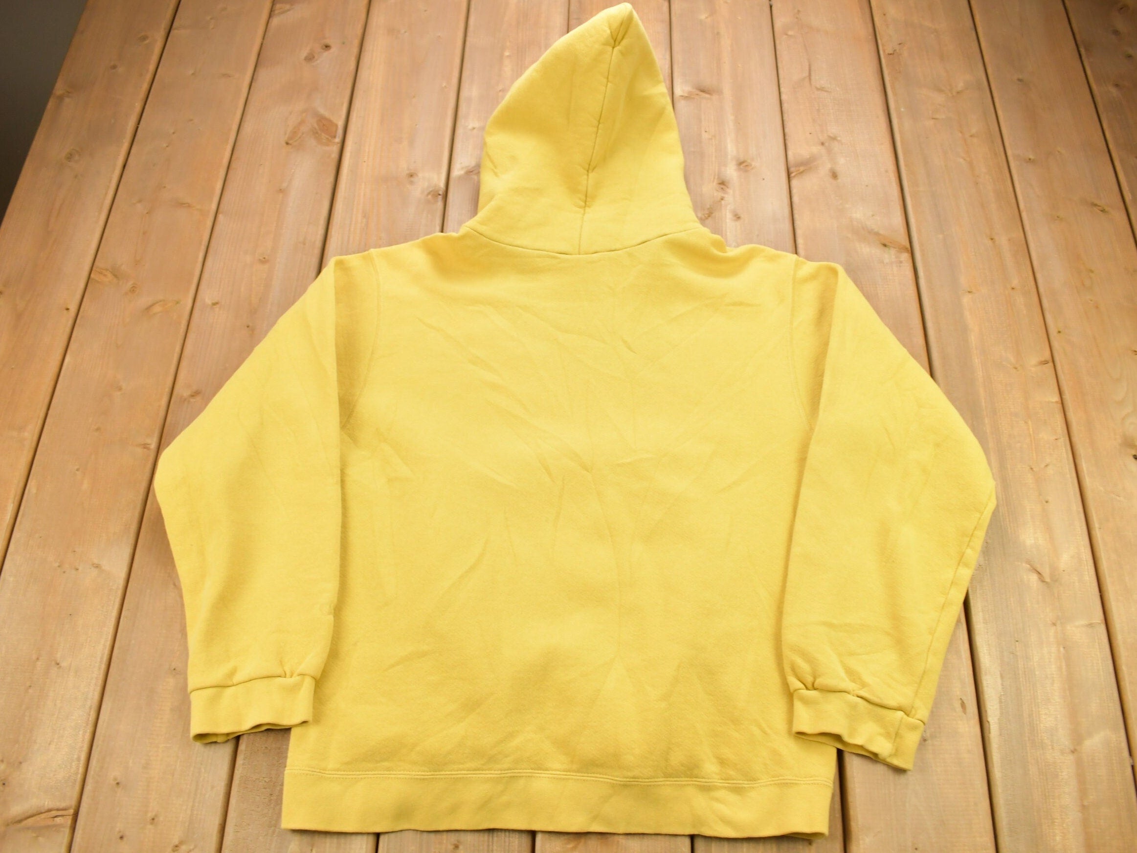 Vintage 1990s Yellow Nike Center Swoosh Hoodie