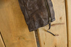 Vintage 1980s Real Leather Biker Motorcycle Leather Jacket Women's XS