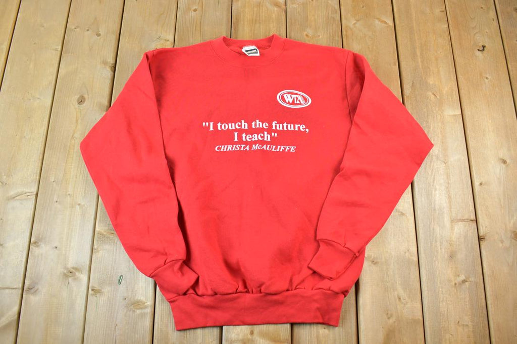 Vintage 1990s Teach The Future Crewneck Sweatshirt