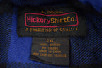 Vintage 1990s Hickory Blue Plaid Flannel Button Up Shirt