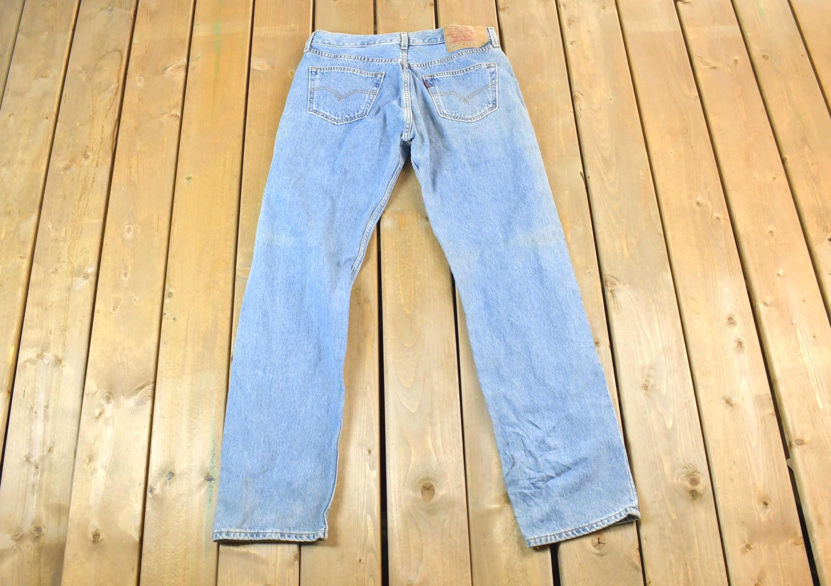 Vintage 1990s Levi Strauss 501 Red Tab Denim Jeans Size 36x34
