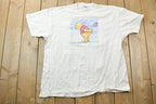 Vintage 1990s Winnie The Pooh Bear Holding Flowers Disney Cartoon Promo T-Shirt