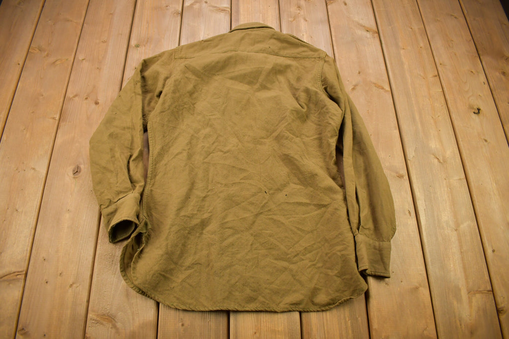 Vintage 1990s Green Blank Button Up Shirt