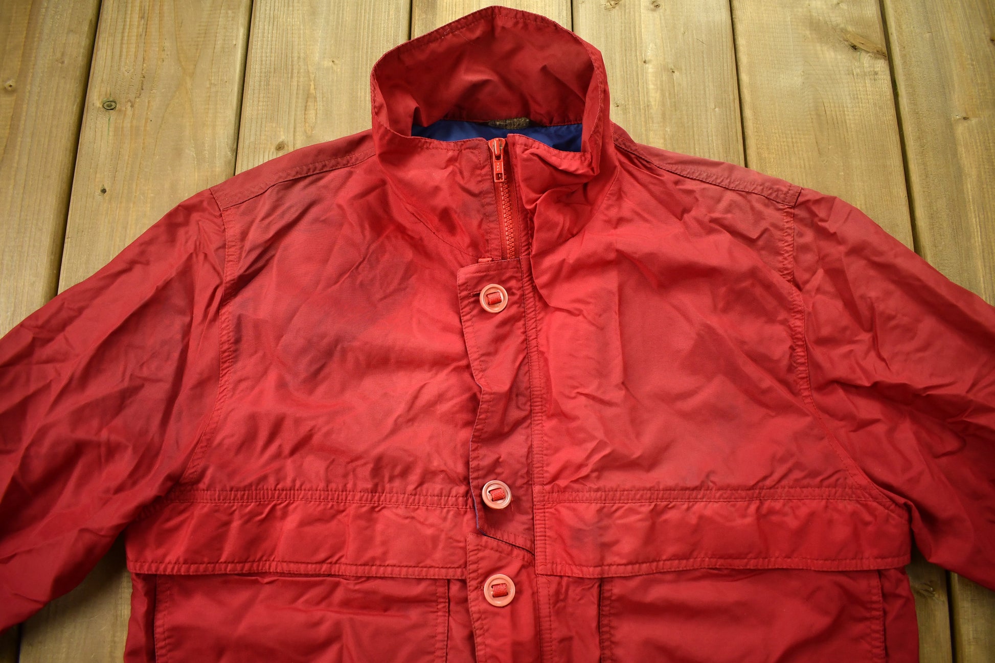 Vintage 1990s Chaps Ralph Lauren Red Windbreaker Jacket / Vintage Polo / Vintage Anorak / Streetwear / Ralph Lauren Jacket