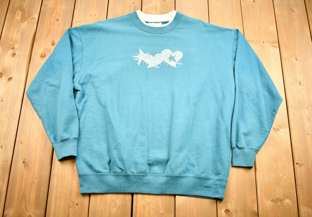 Vintage 1990s Live, Love, Love More 90s Crewneck