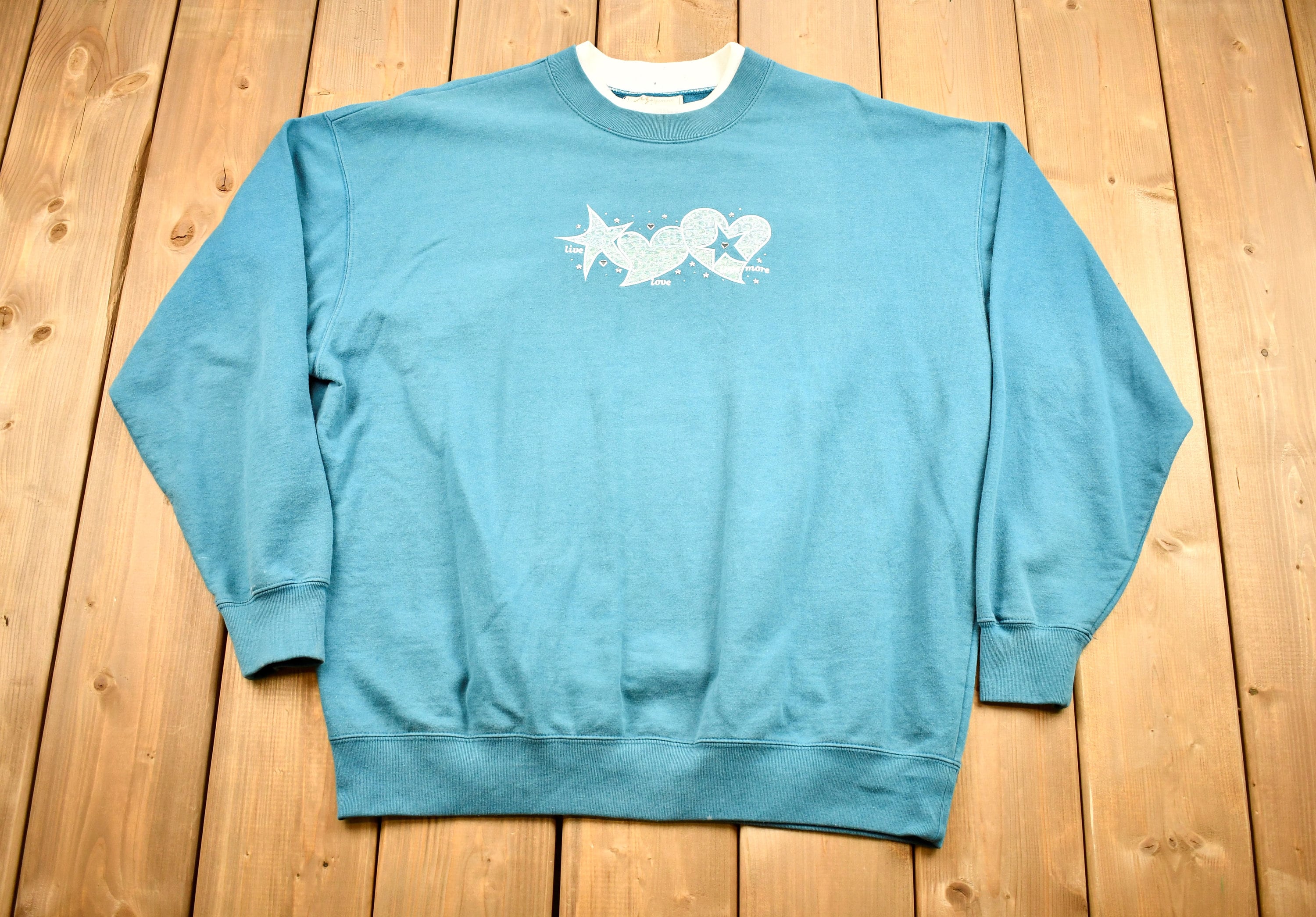 Vintage 1990s Live, Love, Love More 90s Crewneck
