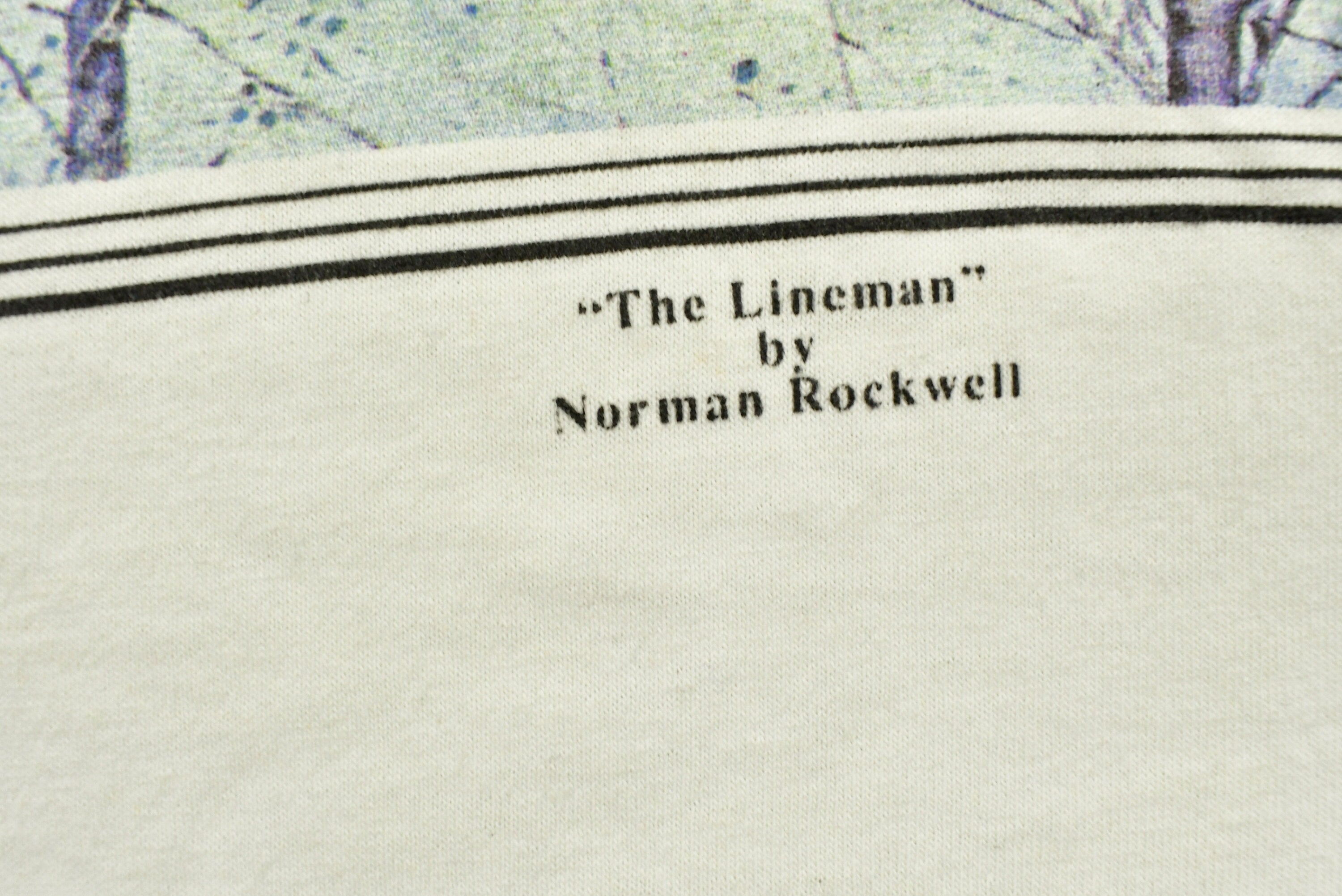 Vintage 90's "The Lineman" By Norman Rockwell T-Shirt