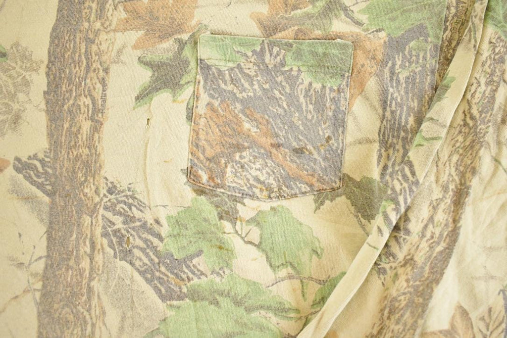 Vintage 1980s Jerzees Outdoors Realtree Camo Crewneck Shirt Men's L