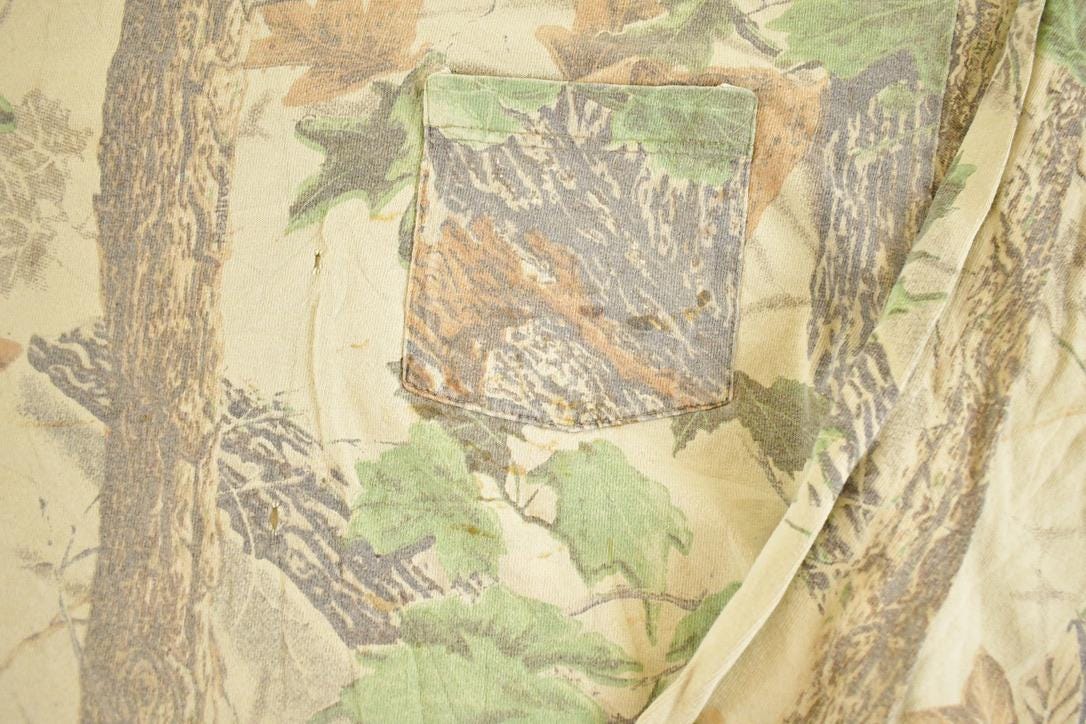 Vintage 1980s Jerzees Outdoors Realtree Camo Crewneck Shirt Men's L