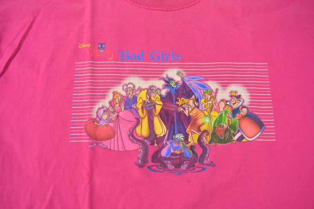 Vintage 1990s Mickey INC Disney Villains Bad Girls Graphic T-Shirt Size XXL