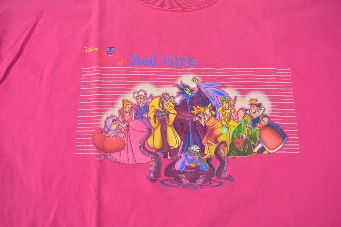 Vintage 1990s Mickey INC Disney Villains Bad Girls Graphic T-Shirt Size XXL