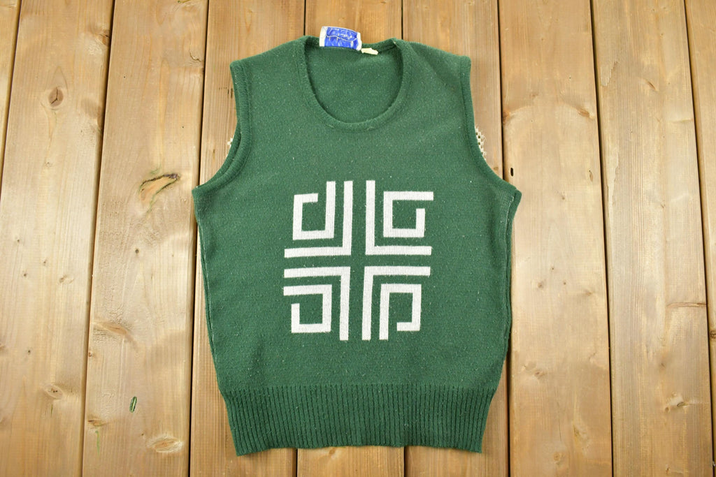 Vintage 1990s Fashion Collection Knit Crewneck Sweater Vest