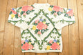 Vintage 1990s Lydia Jane Knitted Floral Mock Neck Sweater