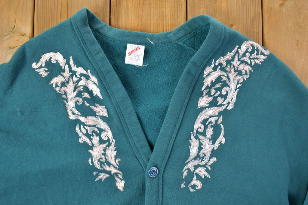 Vintage 1990s Cardigan Design Sweatshirt