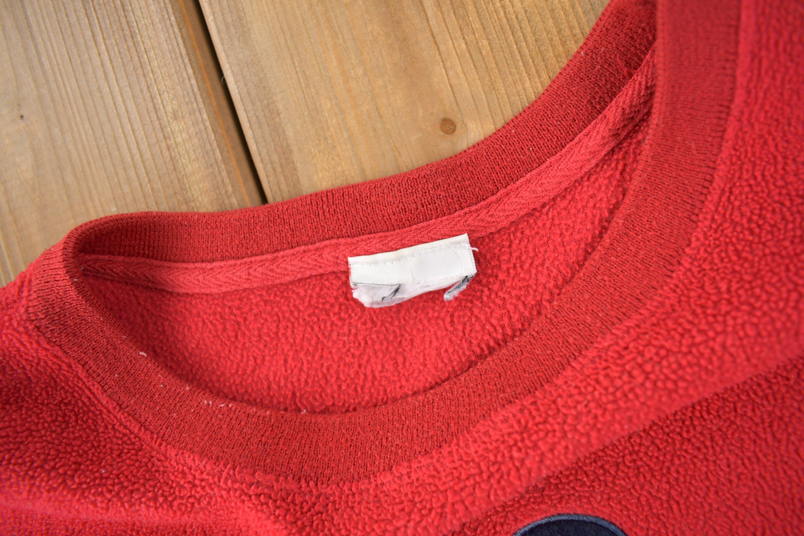 Vintage 1990s Mickey Mouse Embroidered Disney Fleece Crewneck
